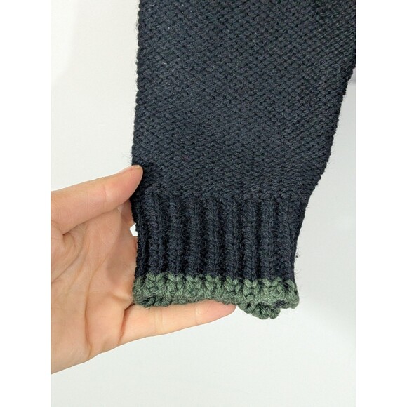 Vintage Giesswein Black Floral Embroidered Cardigan Wool Cottagecore Sz 40 - Picture 8 of 10